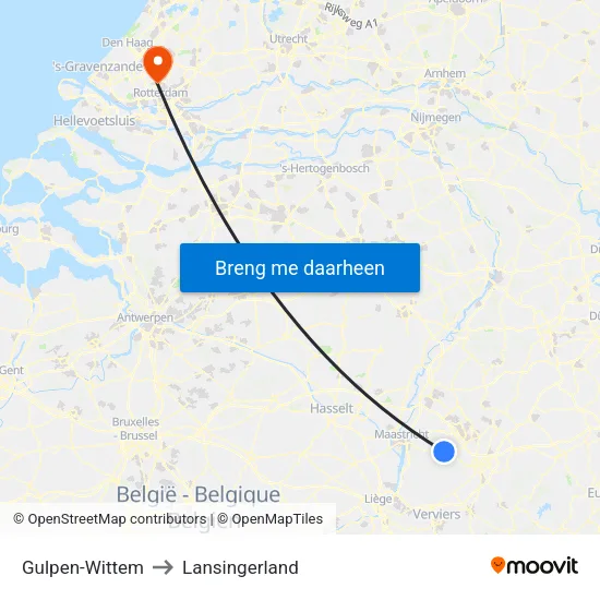Gulpen-Wittem to Lansingerland map