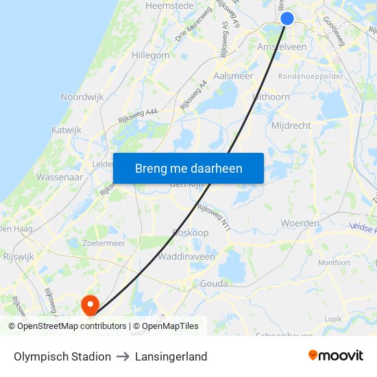 Olympisch Stadion to Lansingerland map