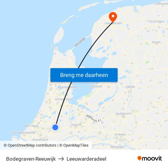 Bodegraven-Reeuwijk to Leeuwarderadeel map