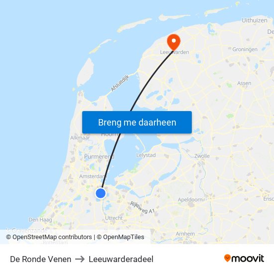 De Ronde Venen to Leeuwarderadeel map