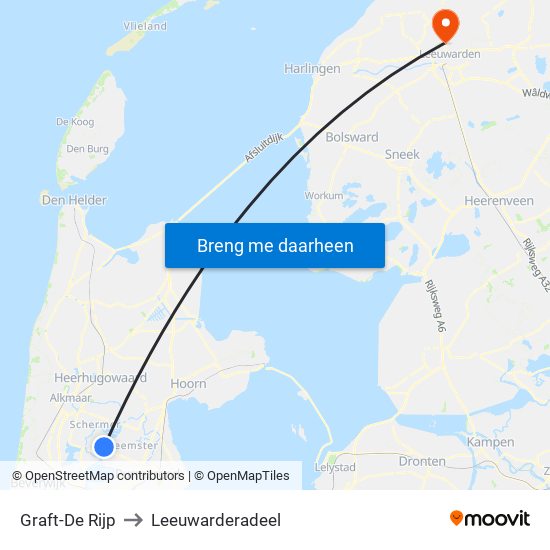 Graft-De Rijp to Leeuwarderadeel map