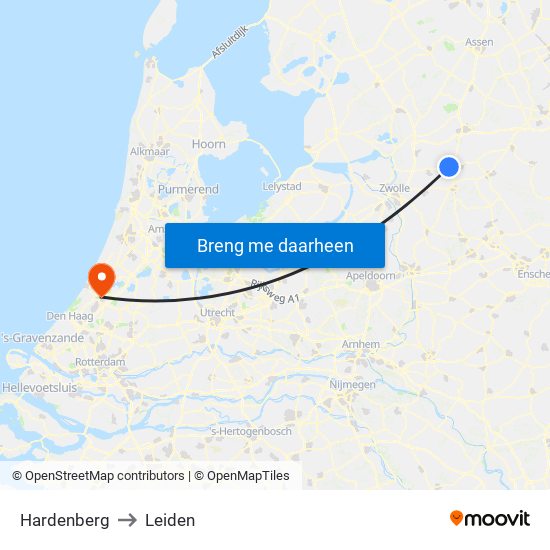Hardenberg to Leiden map