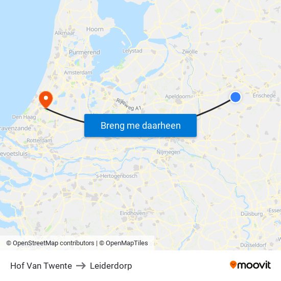 Hof Van Twente to Leiderdorp map