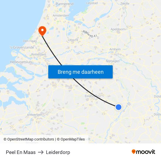 Peel En Maas to Leiderdorp map