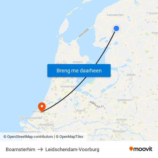 Boarnsterhim to Leidschendam-Voorburg map