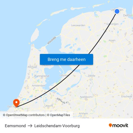 Eemsmond to Leidschendam-Voorburg map