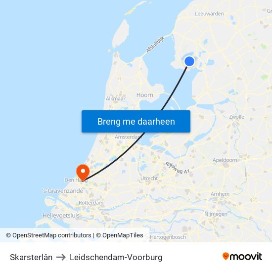 Skarsterlân to Leidschendam-Voorburg map