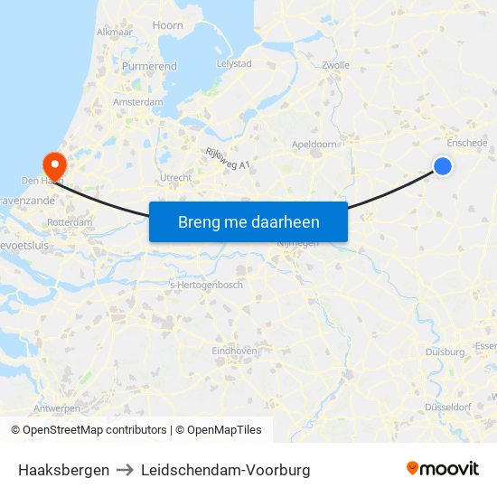 Haaksbergen to Leidschendam-Voorburg map