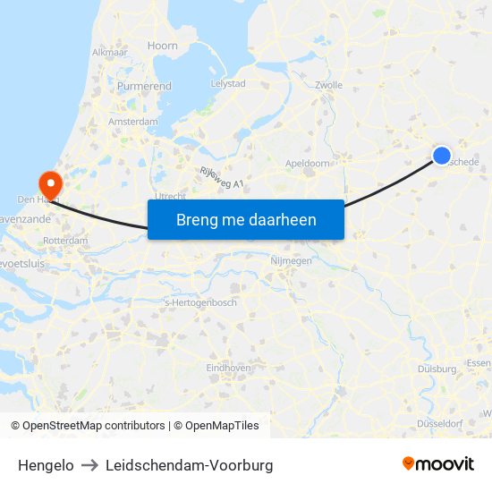 Hengelo to Leidschendam-Voorburg map