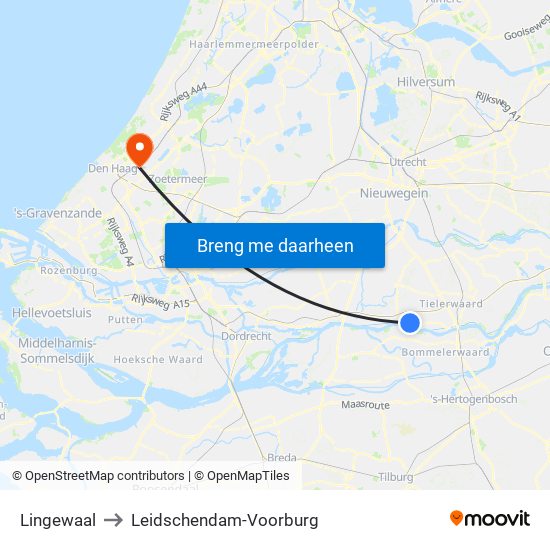 Lingewaal to Leidschendam-Voorburg map