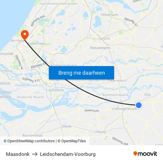 Maasdonk to Leidschendam-Voorburg map