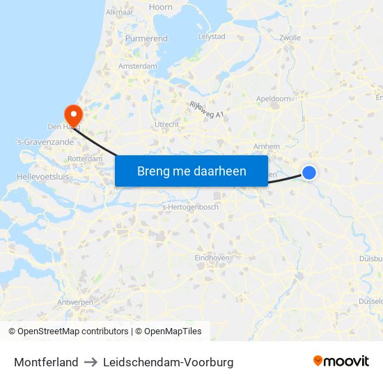 Montferland to Leidschendam-Voorburg map