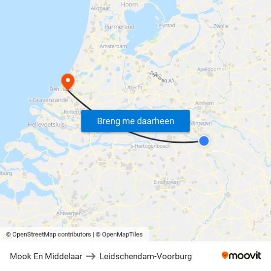 Mook En Middelaar to Leidschendam-Voorburg map