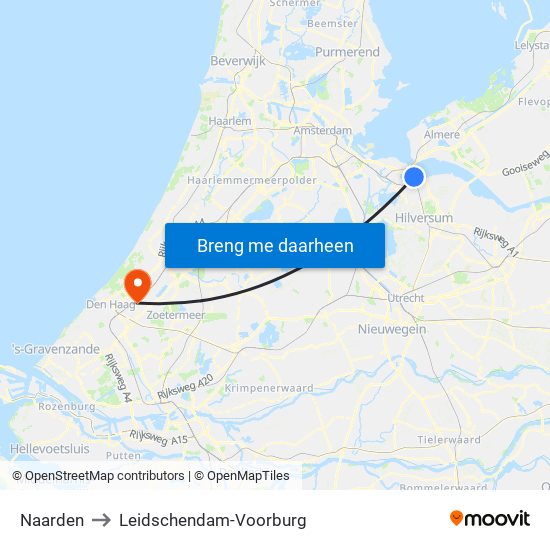 Naarden to Leidschendam-Voorburg map