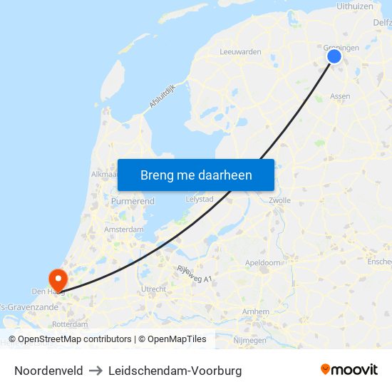 Noordenveld to Leidschendam-Voorburg map