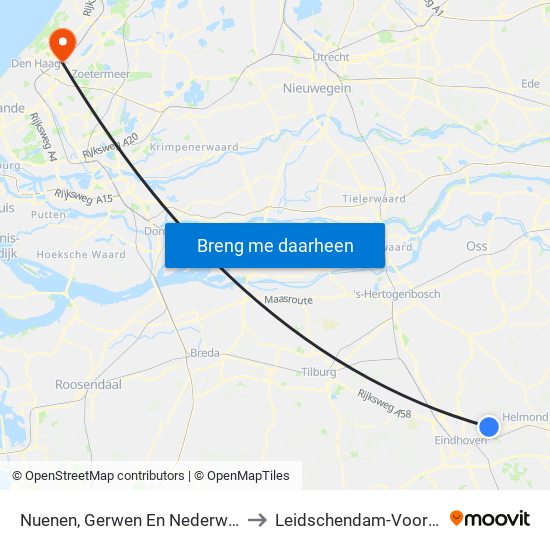 Nuenen, Gerwen En Nederwetten to Leidschendam-Voorburg map