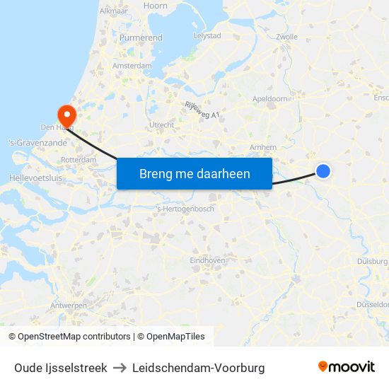 Oude Ijsselstreek to Leidschendam-Voorburg map