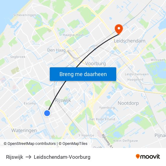 Rijswijk to Leidschendam-Voorburg map