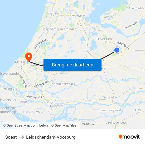 Soest to Leidschendam-Voorburg map