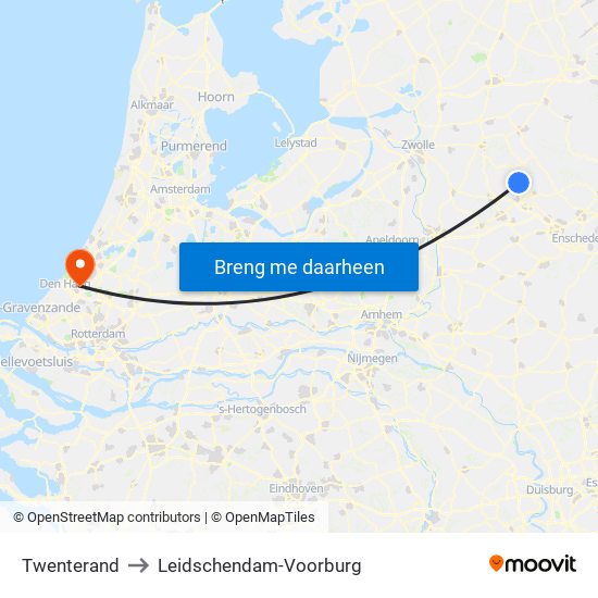 Twenterand to Leidschendam-Voorburg map