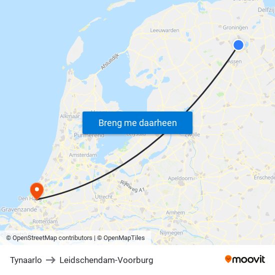 Tynaarlo to Leidschendam-Voorburg map