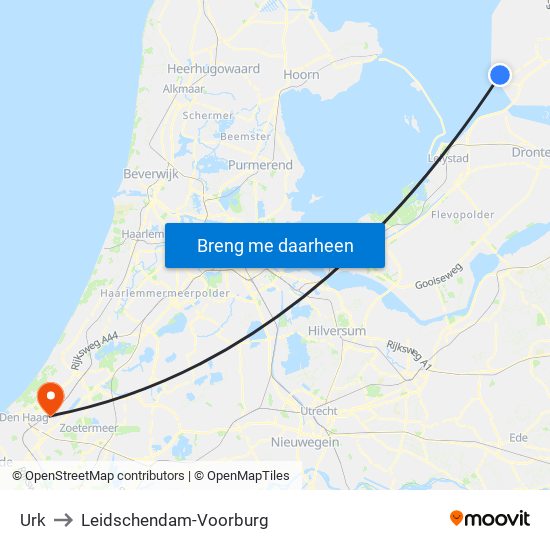 Urk to Leidschendam-Voorburg map