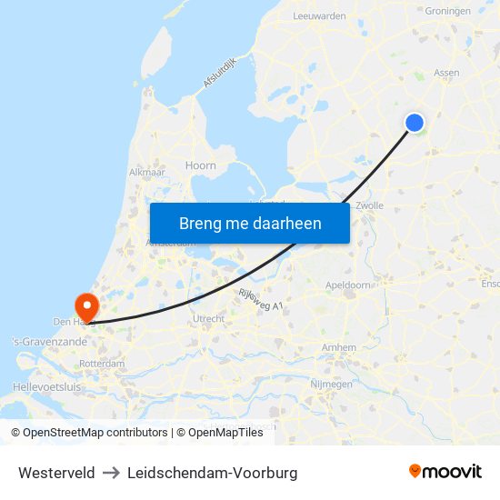 Westerveld to Leidschendam-Voorburg map