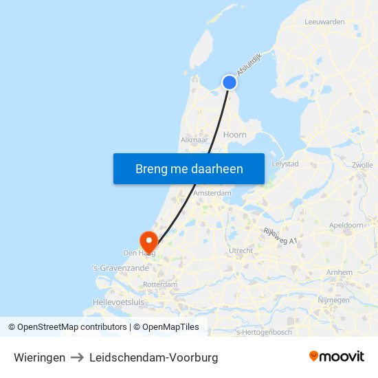Wieringen to Leidschendam-Voorburg map