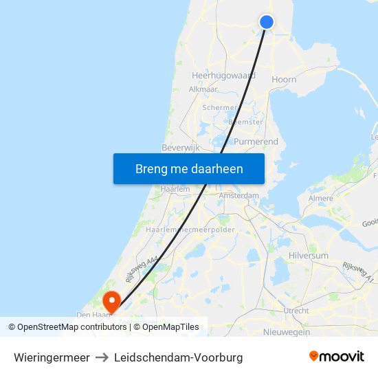 Wieringermeer to Leidschendam-Voorburg map
