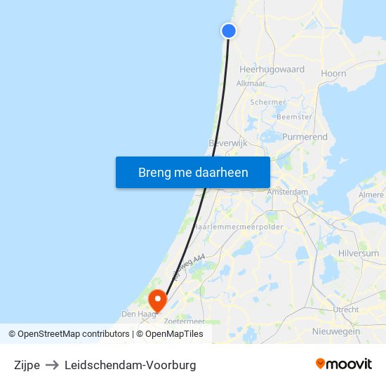 Zijpe to Leidschendam-Voorburg map