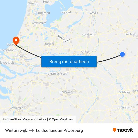 Winterswijk to Leidschendam-Voorburg map