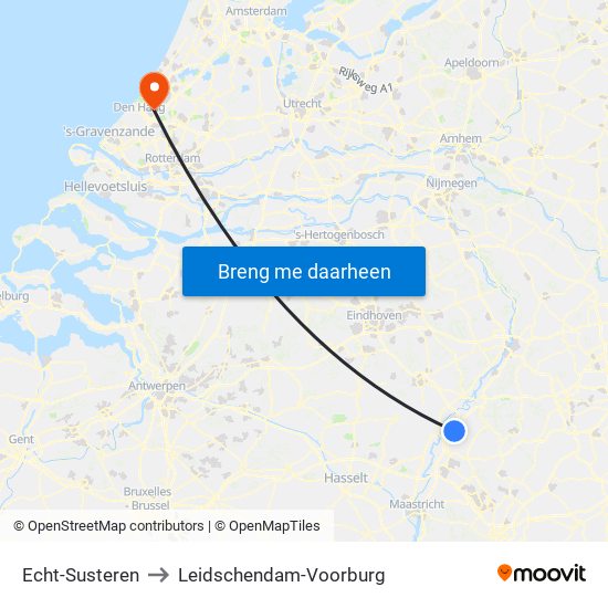 Echt-Susteren to Leidschendam-Voorburg map