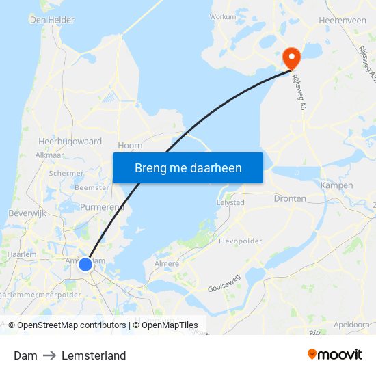 Dam to Lemsterland map