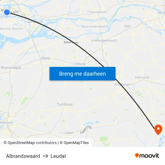 Albrandswaard to Leudal map