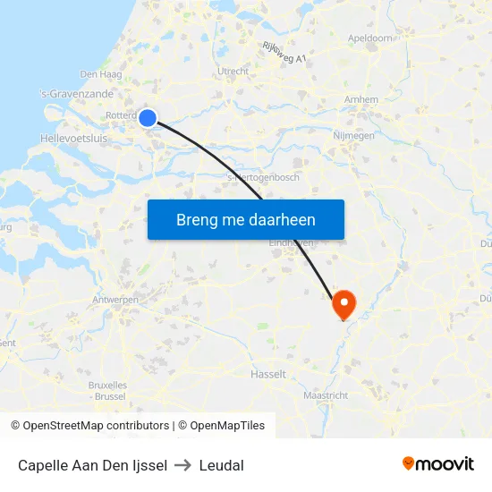 Capelle Aan Den Ijssel to Leudal map