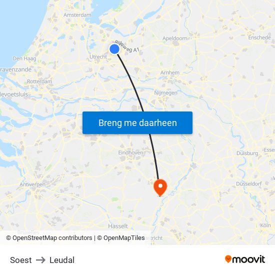 Soest to Leudal map