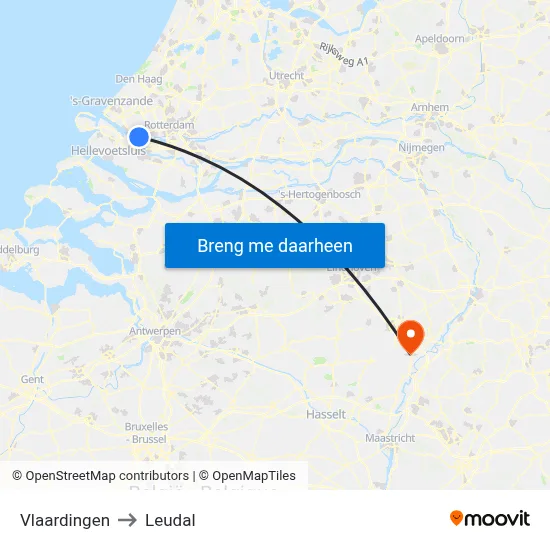 Vlaardingen to Leudal map