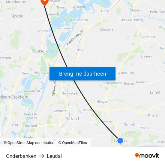 Onderbanken to Leudal map