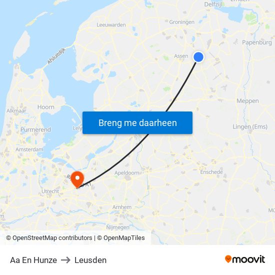Aa En Hunze to Leusden map