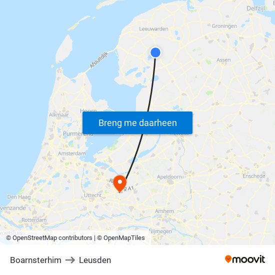 Boarnsterhim to Leusden map