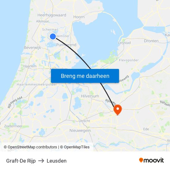 Graft-De Rijp to Leusden map