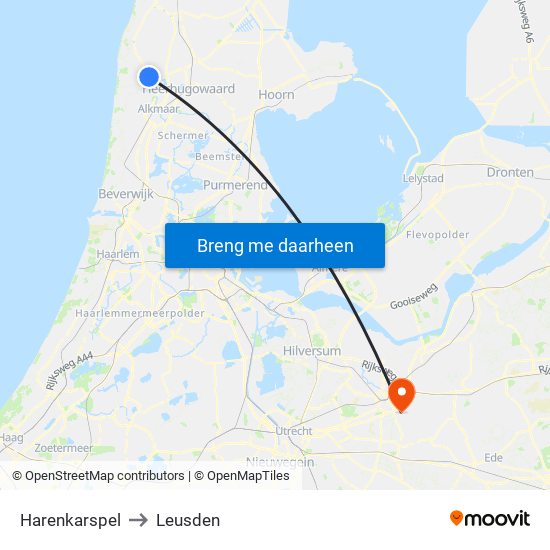 Harenkarspel to Leusden map