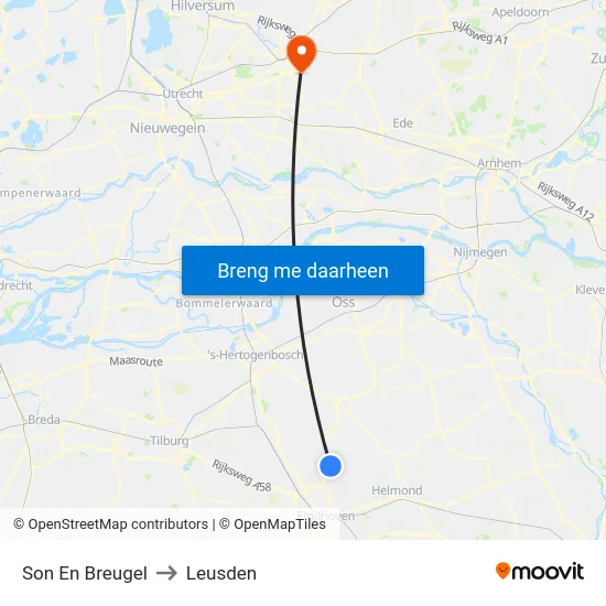Son En Breugel to Leusden map