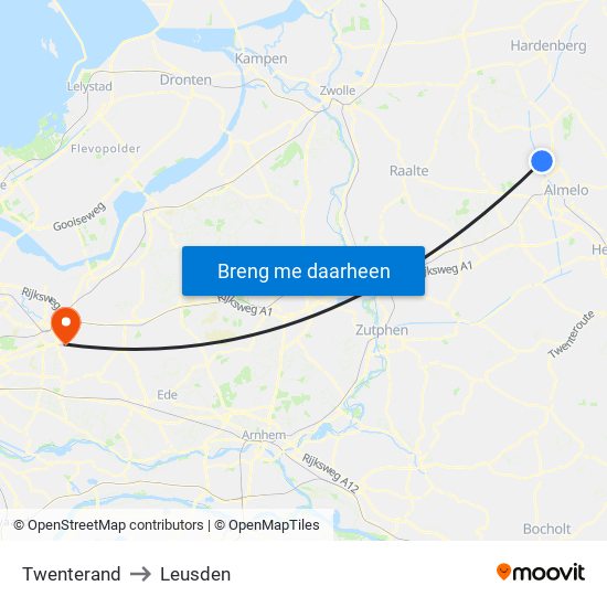 Twenterand to Leusden map