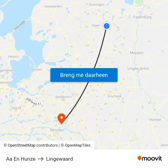Aa En Hunze to Lingewaard map