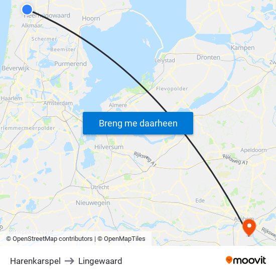 Harenkarspel to Lingewaard map
