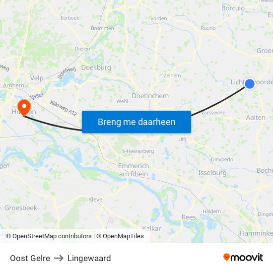 Oost Gelre to Lingewaard map