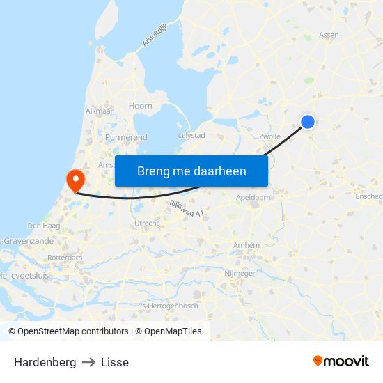 Hardenberg to Lisse map