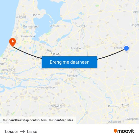 Losser to Lisse map