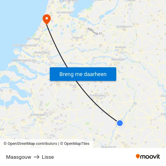 Maasgouw to Lisse map